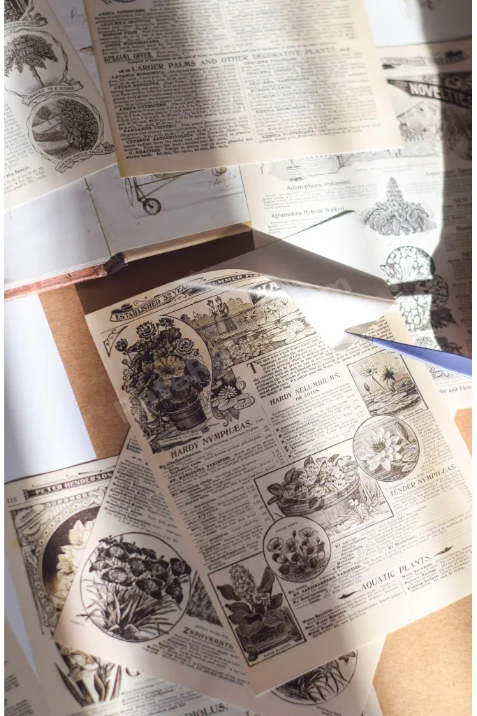 Yapışkanlı Vintage Gazete / Scrapbook & Journal
