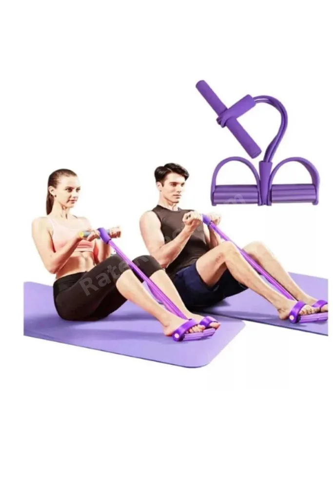 Pedallı Egzersiz Lastiği Pilates Direnç Bandı | Karın Kol Bacak Çalıştırma Fitness Lastiği