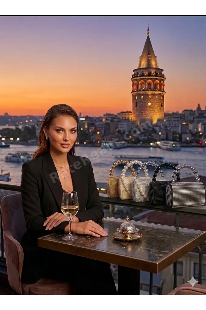 Tasli gece çantası