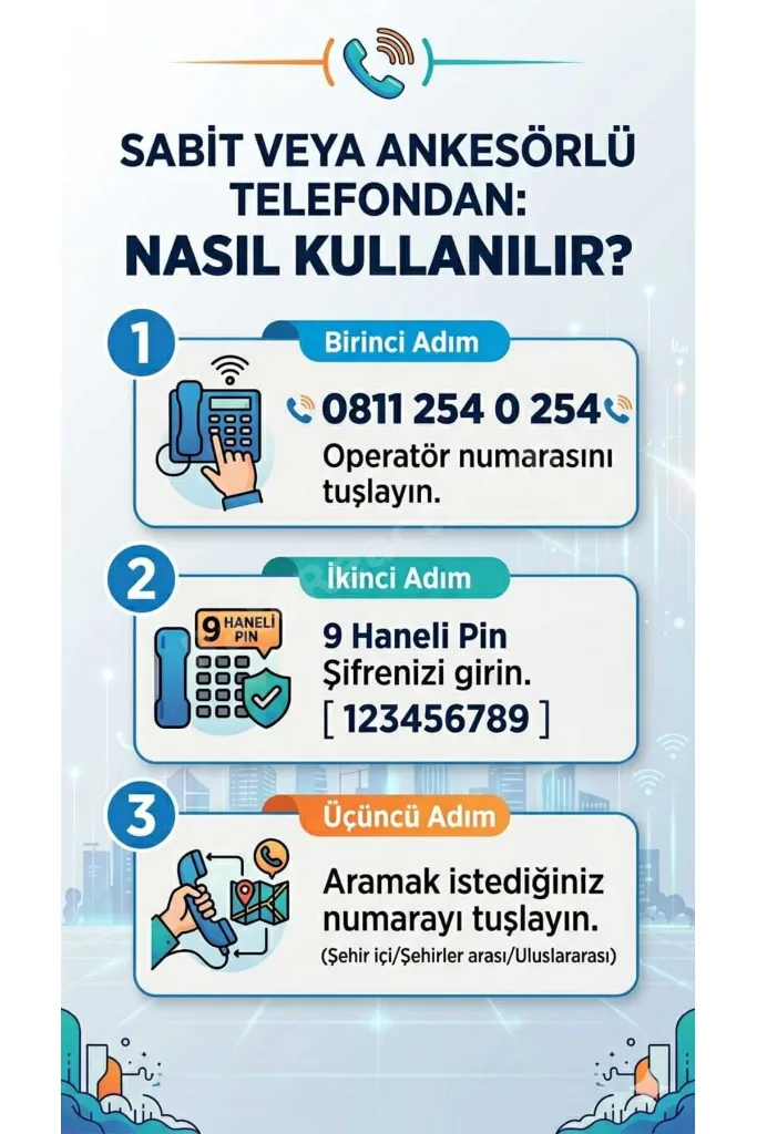5.100 Dakika Ankesörlü Telefon Kartı pin şifresi