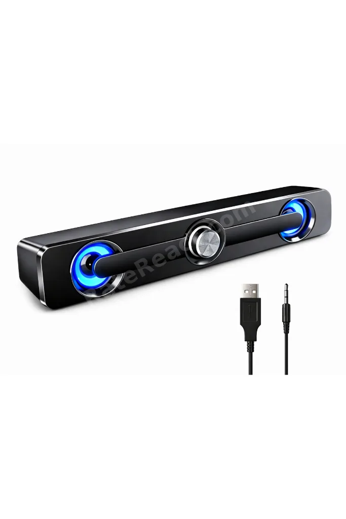 SADA V-111 Güçlü Baslı Kablolu Soundbar USB TV PC Stereo Ses Sistemi 3.5mm