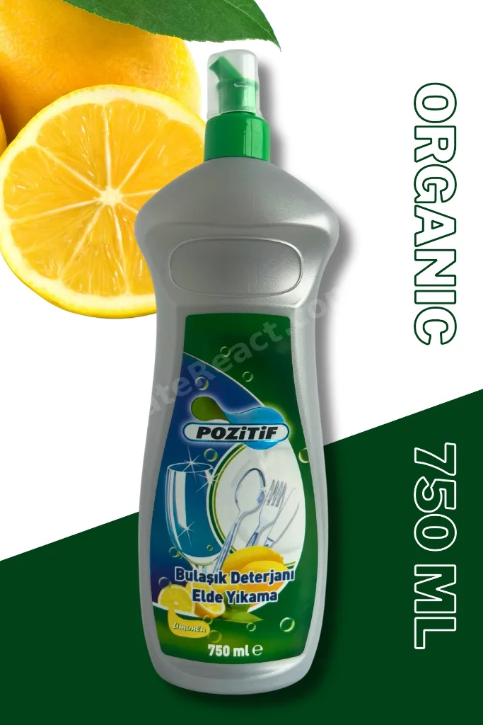 Bitkisel Elde Yıkama Bulaşık Deterjanı - %100 Doğal Ve Ferah Temizlik (750 ML) Yerli Üretim