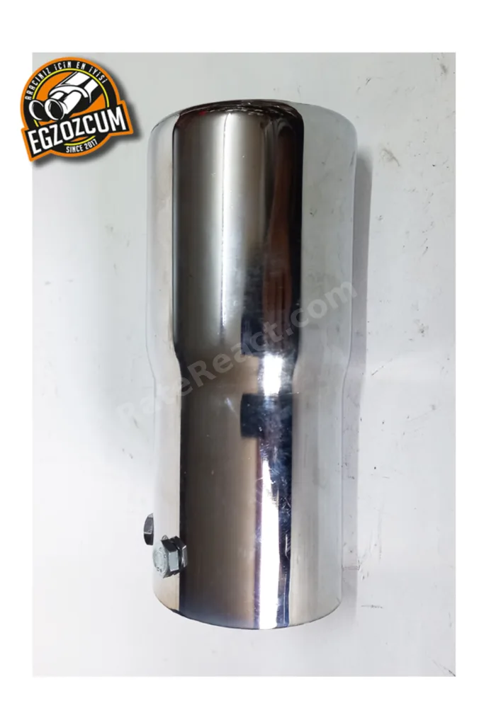 Antipas iç kaplamalı Rüzgar sesli 60 mm nikelaj tekli egzoz eksoz ucu