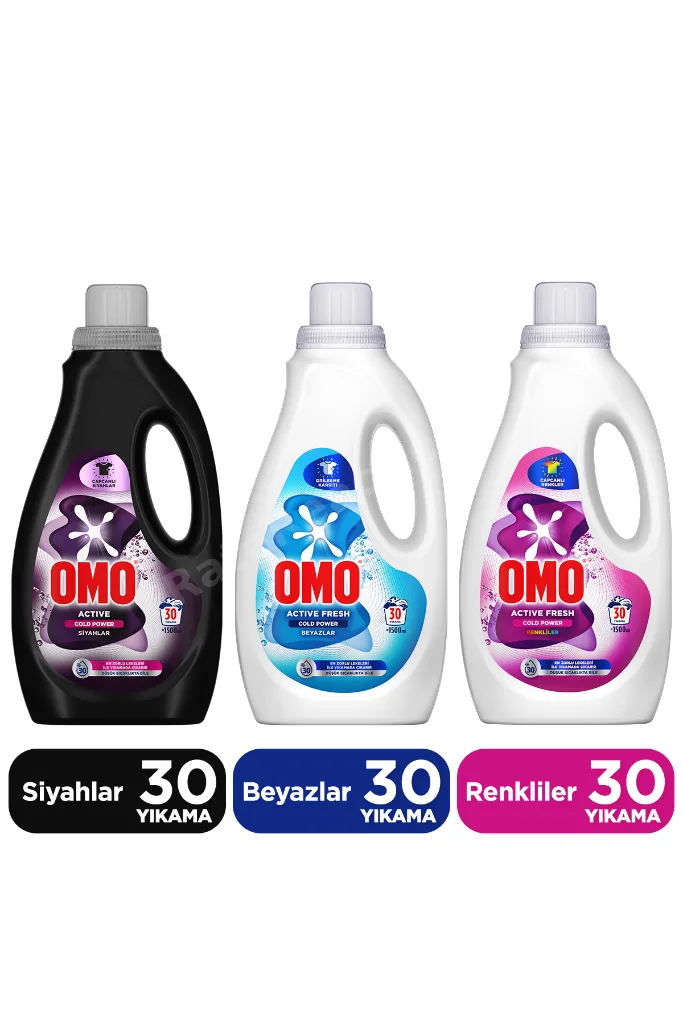 Active Fresh Cold Power Renkliler Sıvı 1500ml x1 Siyahlar 1500ml x1 Beyazlar Sıvı 1500ml x1