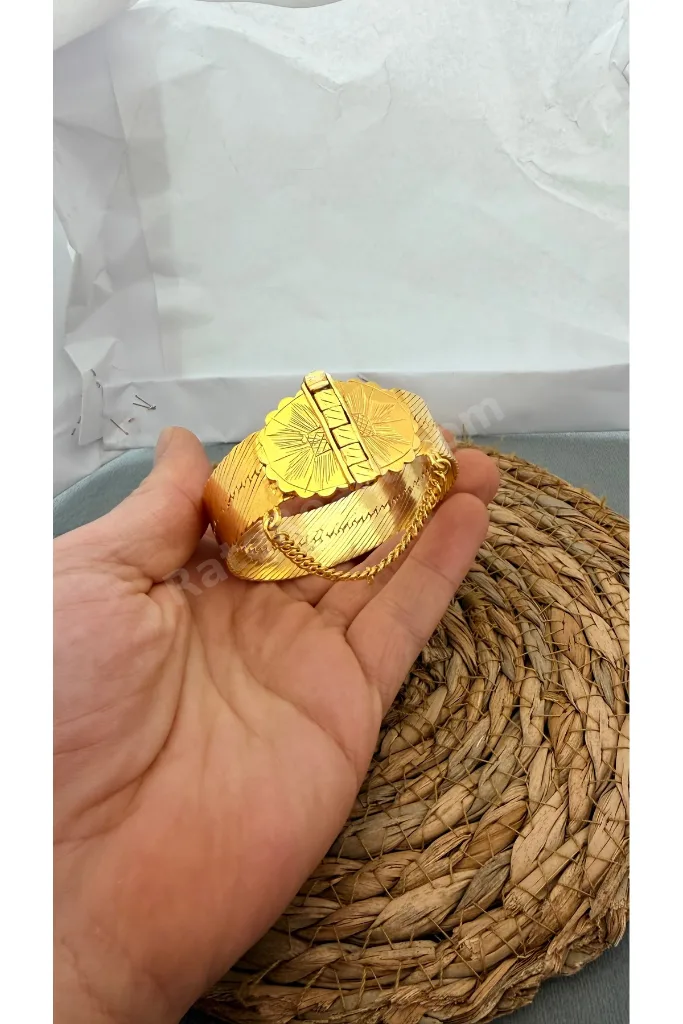 50 Gram Gümüş Altın Kaplama Diyarbakır Hasırı Bilezik