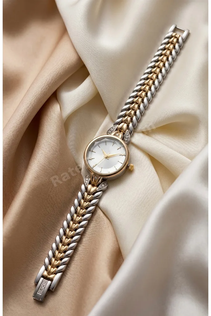 Louren Kadın Çelik Saat Gold & Gümüş Mix Renk Vintage Old Money Luxury Zarif Şık Kadın Kol Saati | Limited Edition 2026