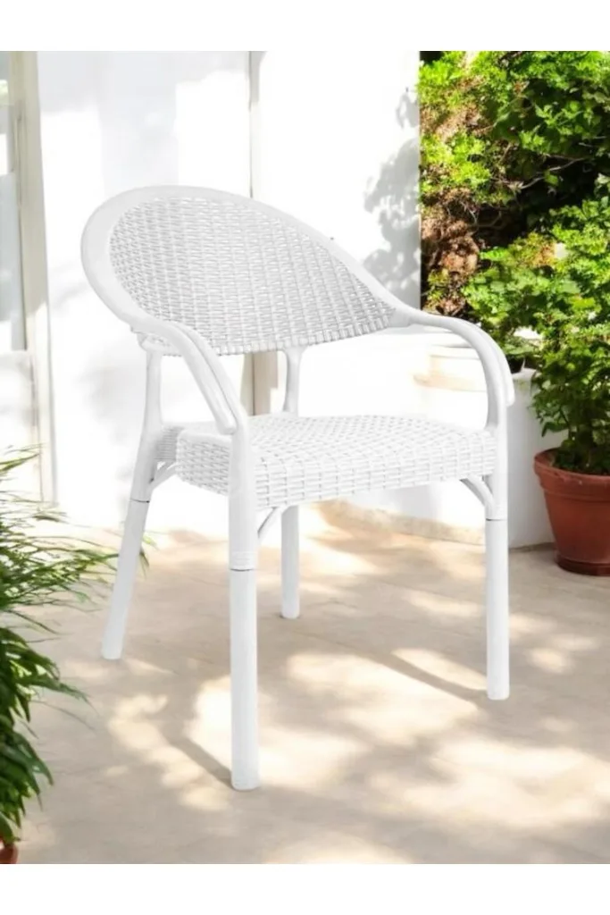 Bambu Rattan Kollu Sandalye Koltuk