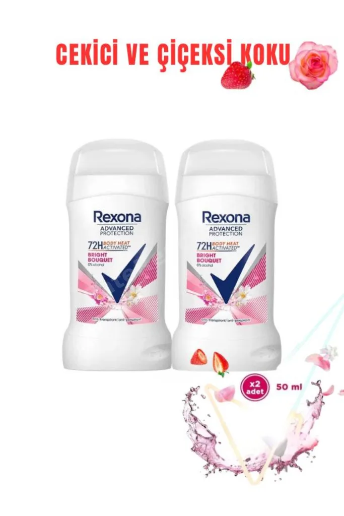 Kadın Stick Rexona Deodorant Bright Bouquet Advanced Protection 50 ml 2 ADET