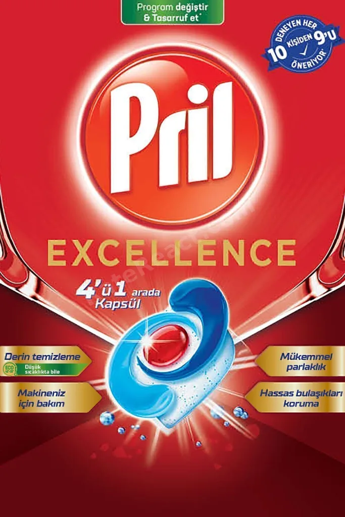 Excellence 4'ü 1 Arada 44 Kapsül (2x22 Paket) - Yoğun Bulaşık Temizliği