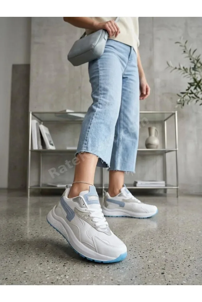 Kadın Mavi Sneaker Günlük Spor Ayakkabı 086