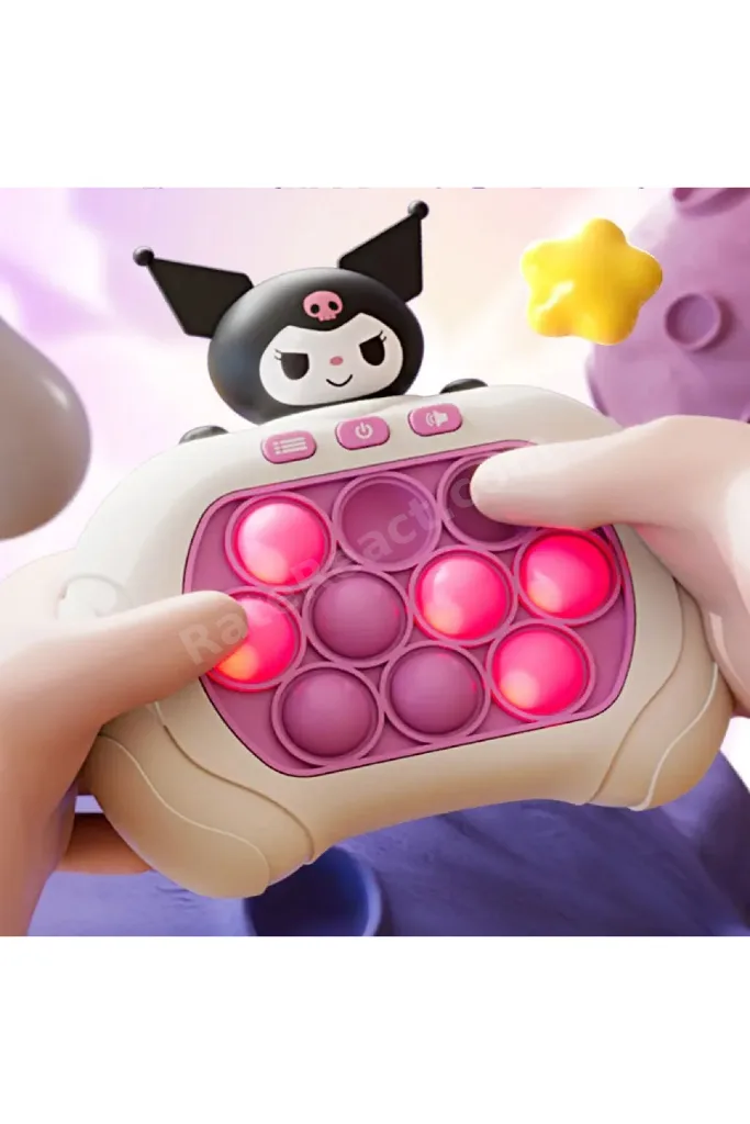 Işıklı Giderici Popit Oyun Konsolu Pop It Oyuncak Kuromi Model Konsol