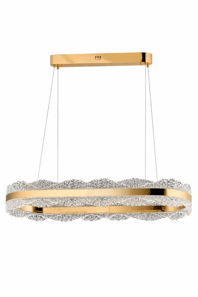 Granada Gold Sarkıt Led Avize Modern Luxury Salon Yemek Masası Üzeri Avize