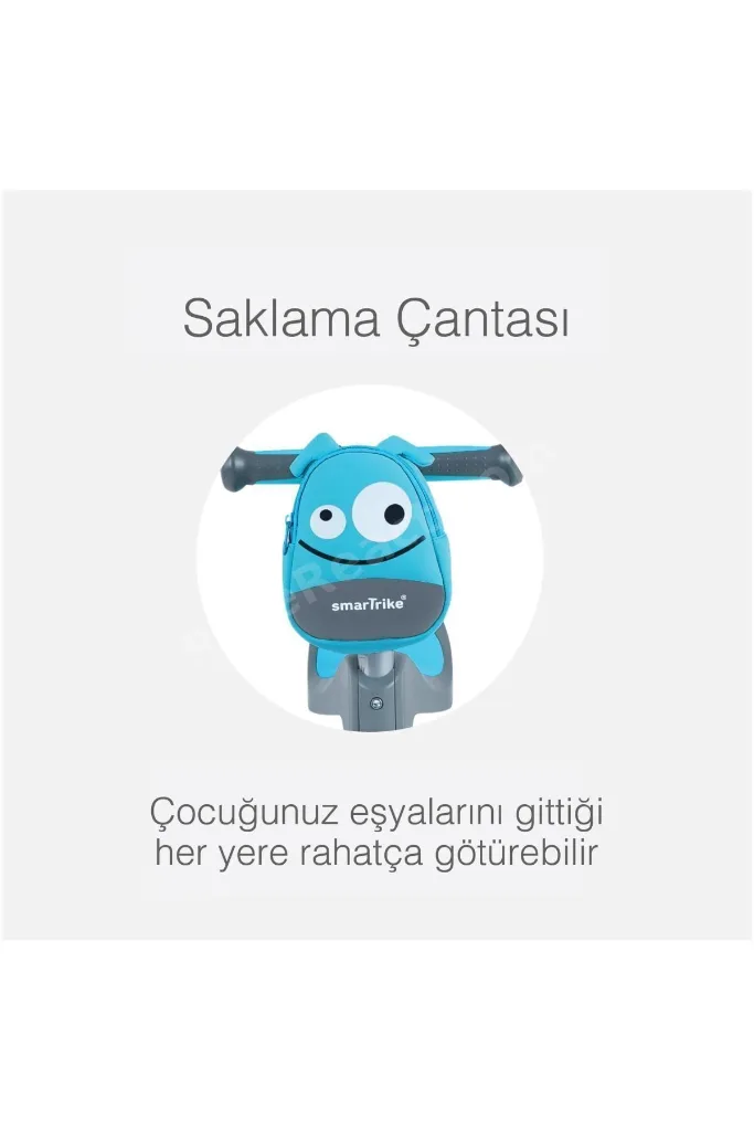 T1 3’ü 1 Arada Oturaklı ve Çantalı Çocuk Scooterı (15 Ay - 5 Yaş) - Blue