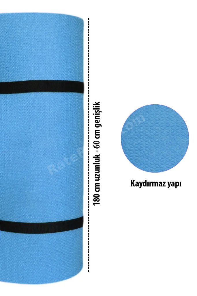 16 Mm Taşıma Askılı Çift Taraflı Iki Renk Kamp Pilates Minderi Yoga Matı Mn903