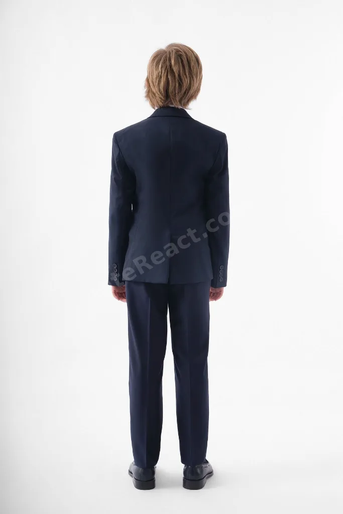 Erkek Çocuk Lacivert Gabardin Takım Elbise