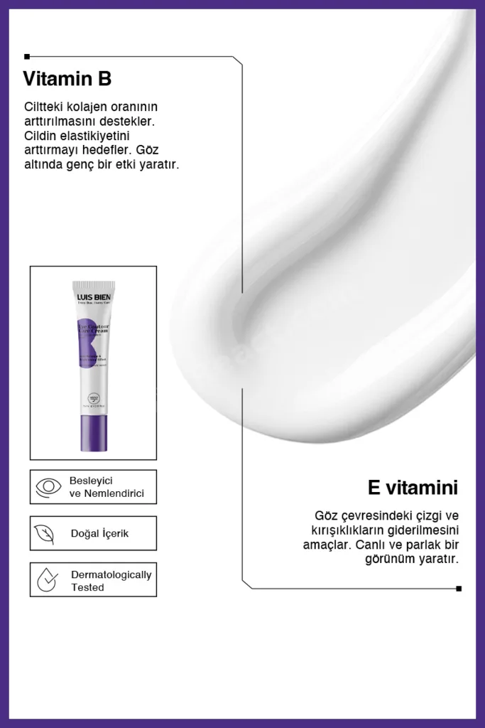 Hyaluronik Asitli Göz Çevresi Kremi 15 ml – Yoğun Nem & Kırışıklık Karşıtı