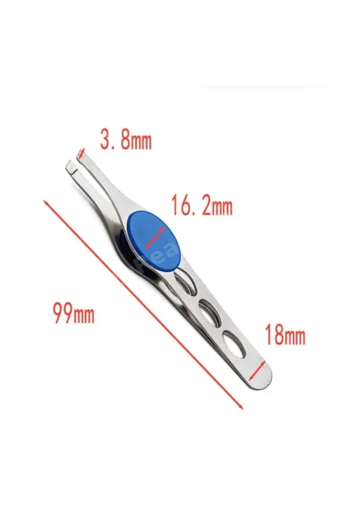 Titanium Akustik Mandallı Cımbız Düz Uçlu Mavi Mandallı XLC502D
