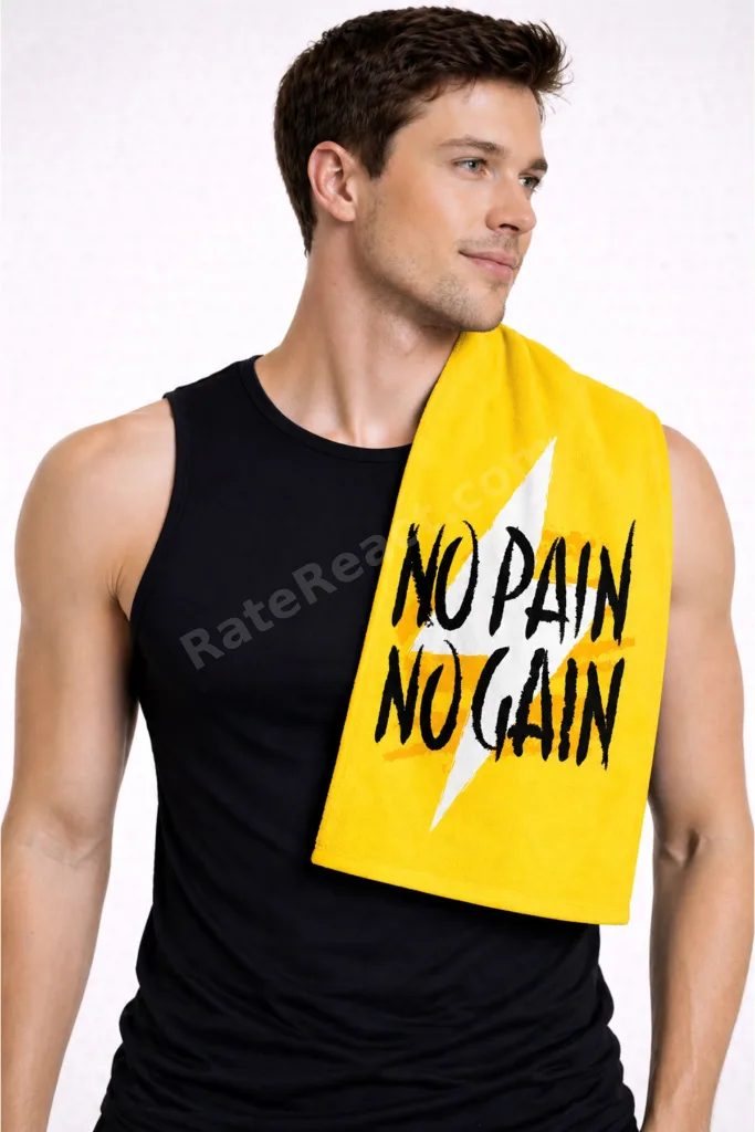 Sporcu Havlusu 3D Dijital Baskılı Spor Fitness Havlusu 50x100 CM Pamuklu