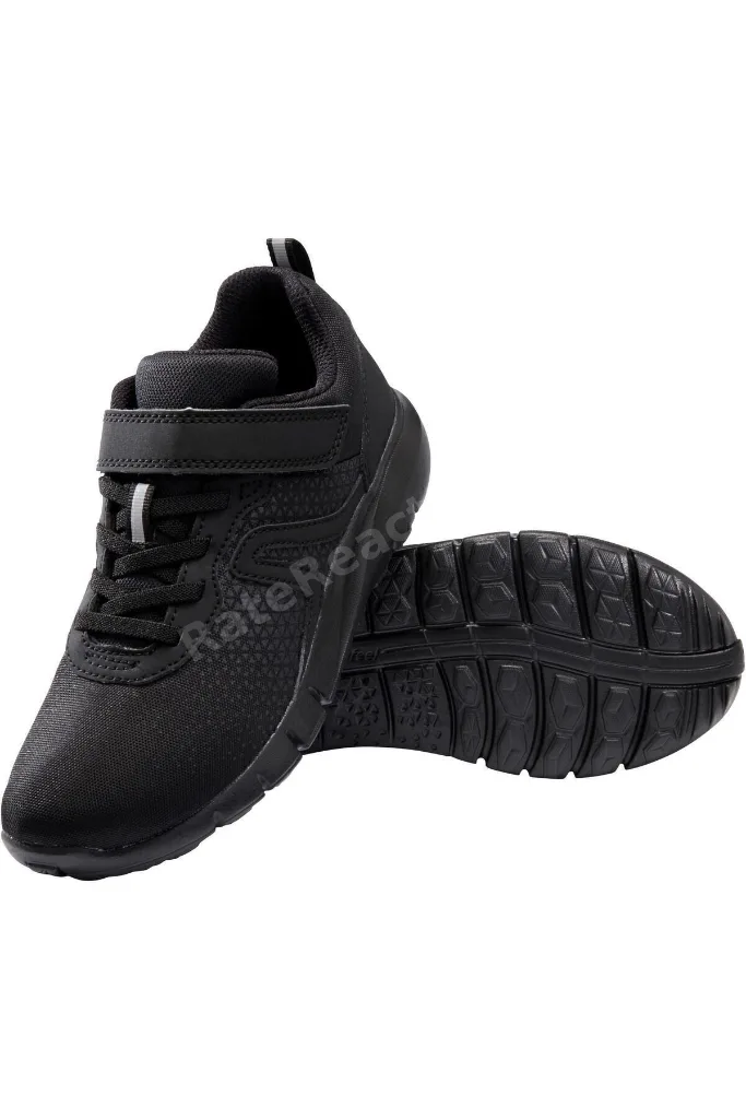 Çocuk Siyah Cırt Cırtlı Spor Ayakkabı Soft 140