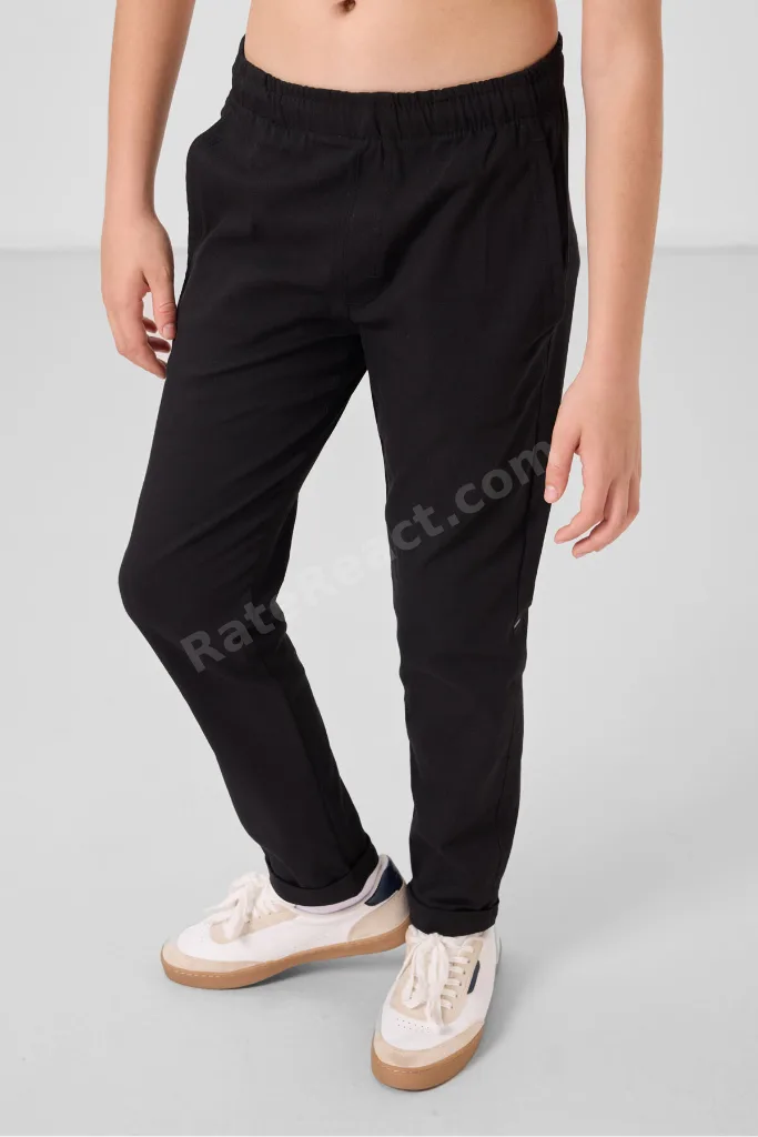 Standart Fit 2li Paket Siyah-Taş Erkek Çocuk Chino Pantolon - 11272