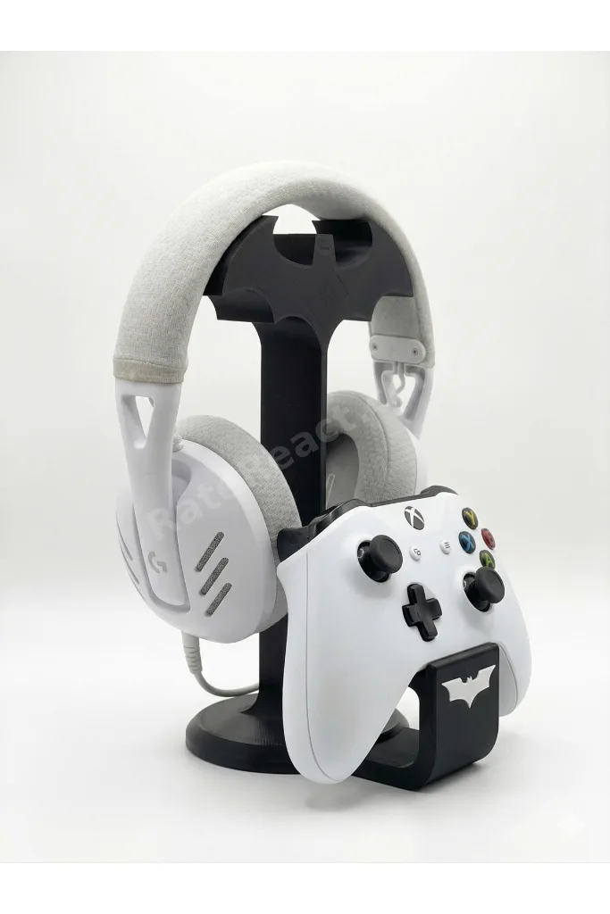 Batman Gamer Kulaklık Standı Xbox & Playtation Uyumlu Gamepad / Kol Tutucu Dekoratif 22 Cm Siyah
