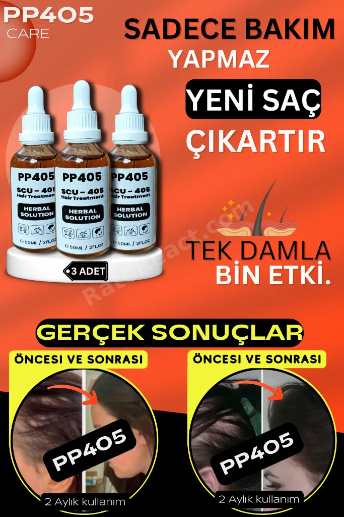 Profesyonel Saç Çıkartıcı Bakım Serumu - Kökü Oluşturucu ve Yoğun Gürleştirici 3 Adet
