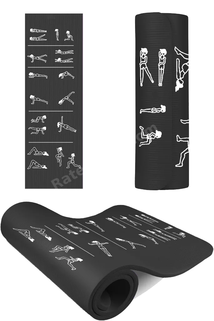 180x60 cm, 10 mm Kalınlık Egzersiz Hareketli Pilates Minderi