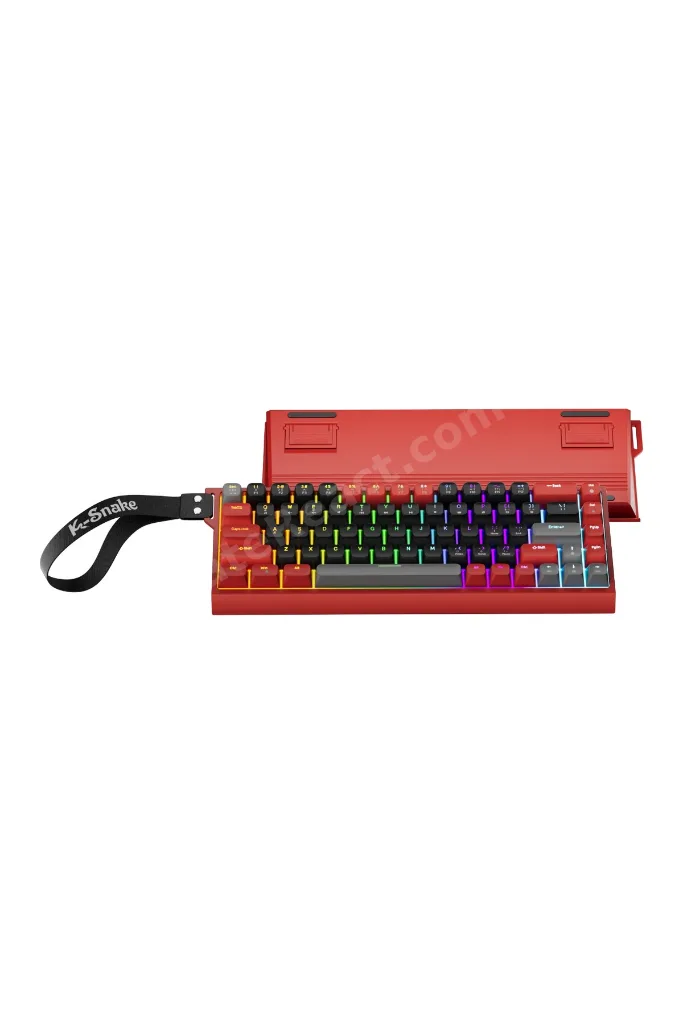 68 Tuş Red Switch RGB Mekanik Oyuncu Klavyesi – Hot Swapple, Renkli Aydınlatma Gaming Keyboard