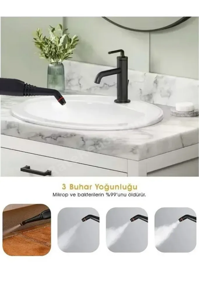Classen Smart Çok Fonksiyonlu Güçlü Buharlı Temizleyici Makinesi (4887) NemereHome