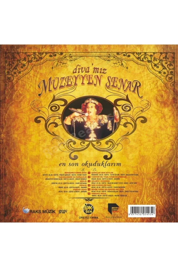 Plak - Müzeyyen Senar Diva'mız - Son Okuduklarım (LP)
