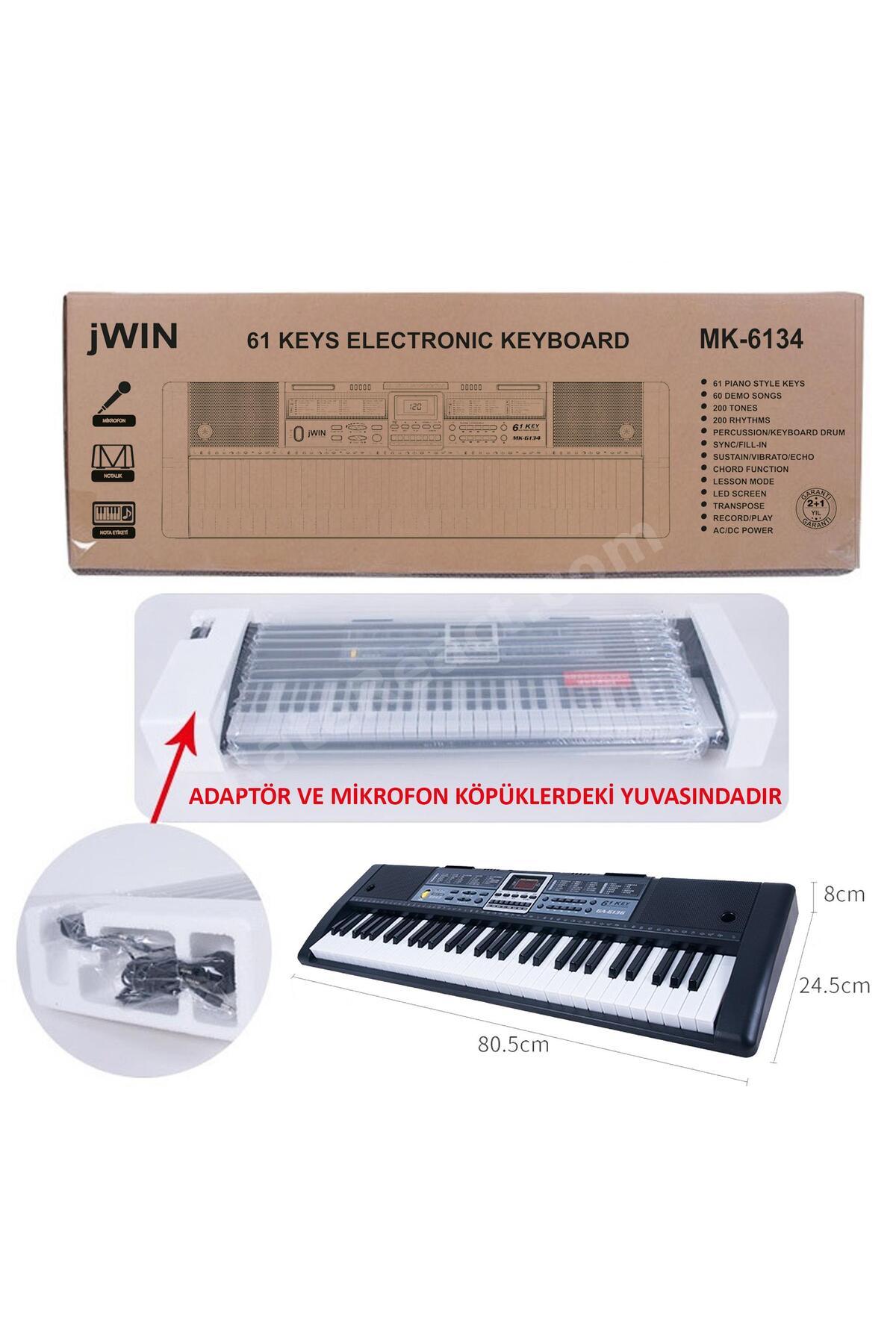 MK-6134 61 Tuşlu Elektronik Org (Mikrofon ve Adaptör Hediye)