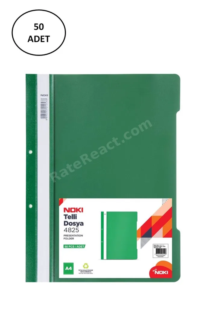 Revify Noki Eco Telli Dosya Yeşil 50 li