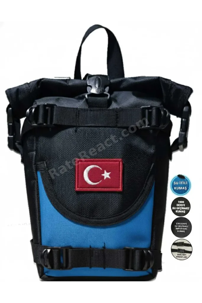 MOTOSİKLET ÖN YAN AVADANLIK ÇANTALARI MAVİLİ