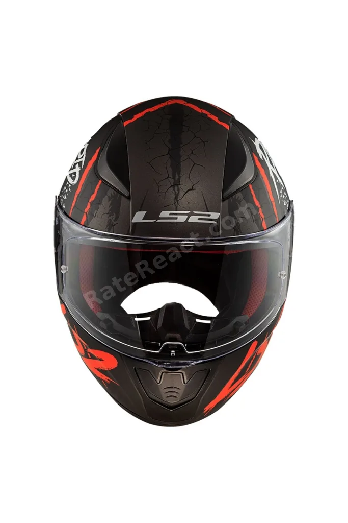 Rapid Raven Full Face Motosiklet Kask Siyah - Beyaz - Kırmızı