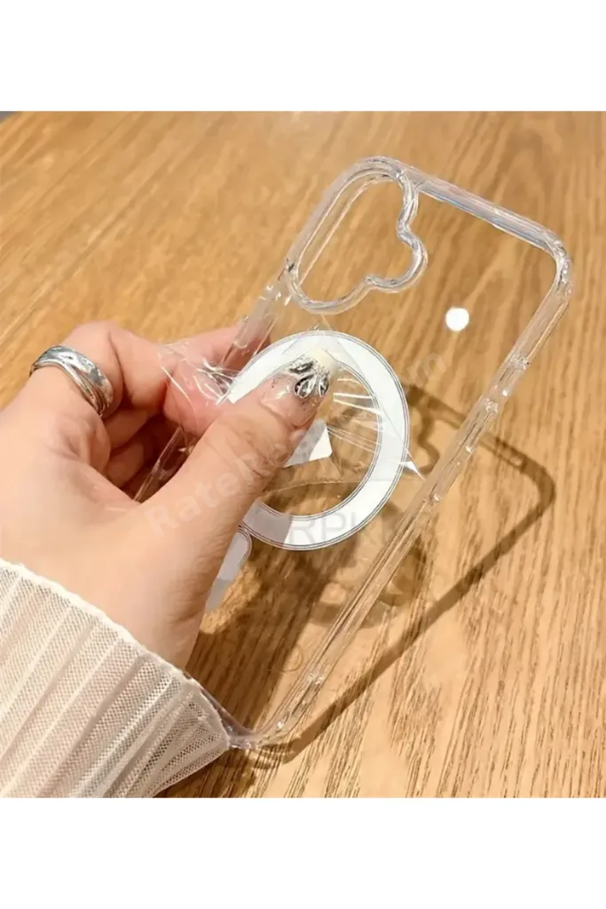 Iphone 16 Kılıf Magsafe Şeffaf Kılıf Kamera Çıkıntılı Darbeye Dayanıklı Kapak