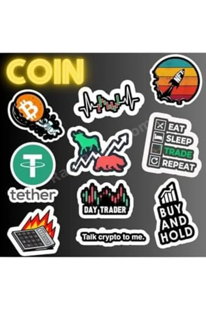 Kripto - Borsa - Trader Seti | Laptop Notebook Telefon Etiket revif 827927