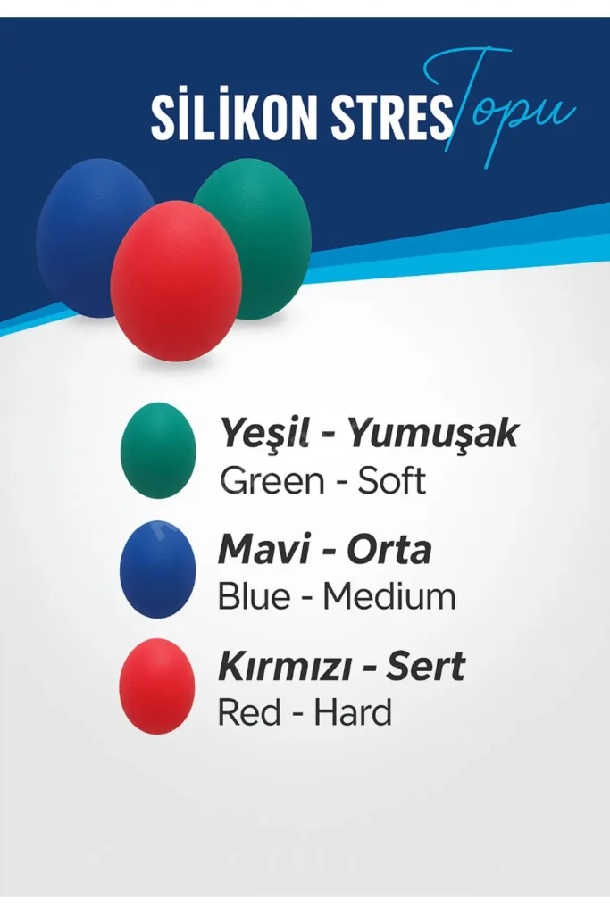 El Egzersiz Topu Stress Topu Yeşil Yumuşak Silikon Fizik Tedavi El Çalıştırma Parmak Güçlendirme