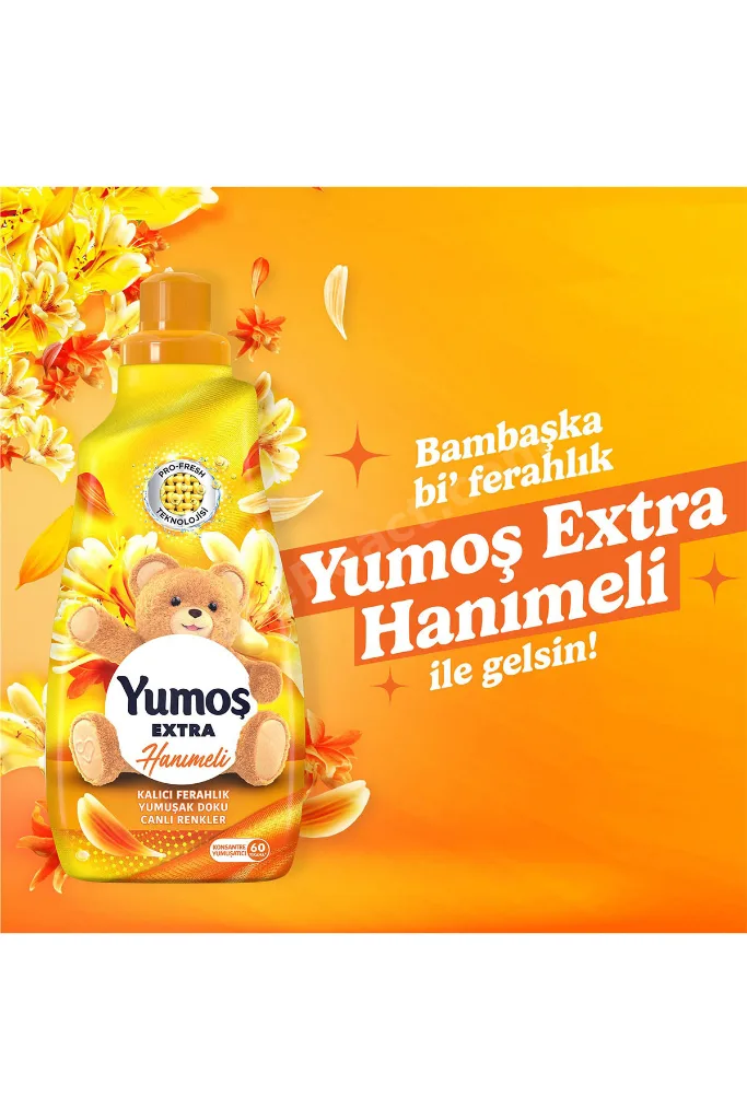 Extra Konsantre Çamaşır Yumuşatıcısı Hanımeli 1440 ml 60 Yıkama 4 Adet