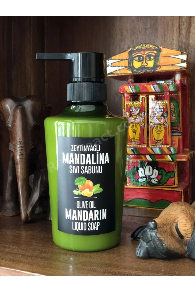 Mandalinalı Saf Zeytinyağlı Cildi Besleyip Koruyan Keçi Sütü Sıvı Sabunu 400 ml.
