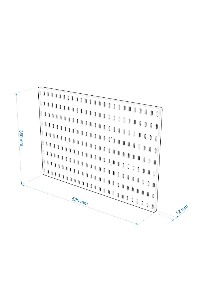 ÇOK AMAÇLI ORGANİZATÖR PANO 52 cm x 36 cm ( TEK PARÇA ) Dübelli - Siyah