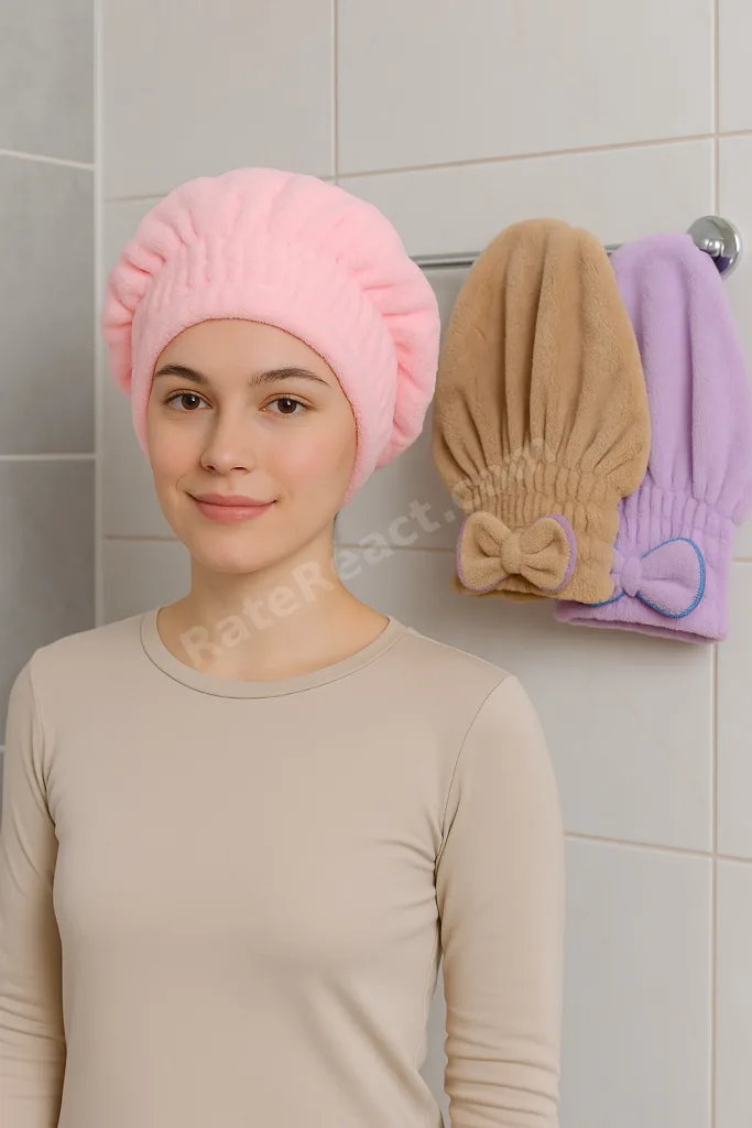 Saç Kurutma Bonesi Kafa Havlusu Duş Bonesi Islak Saç Kurulama Bonesi Mikrofiber Tüm Saçlara Uyumlu