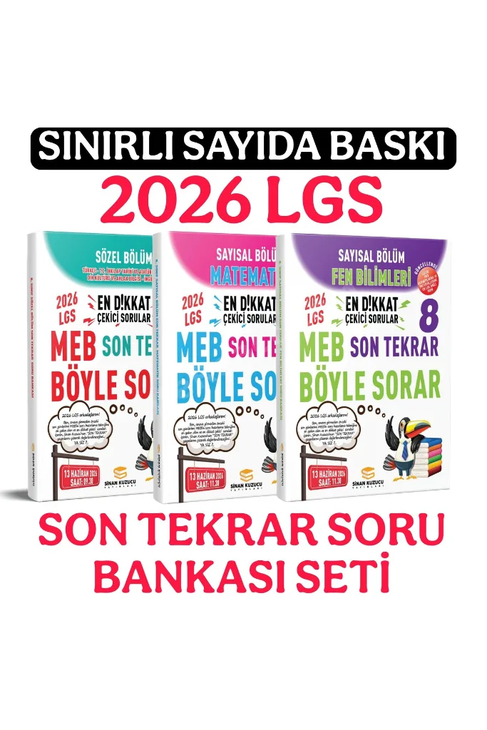 2026 LGS SON TEKRAR SÖZEL + SAYISAL BÖLÜM SORU BANKASI SETİ