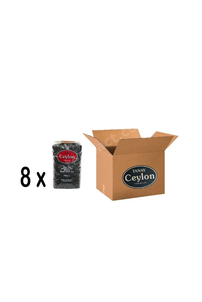 Ceylon Ithal Sri Lanka Siyah Yaprak Seylan Çayı Kaçak Çay 750 gr X 8 Adet (6.000 GR)