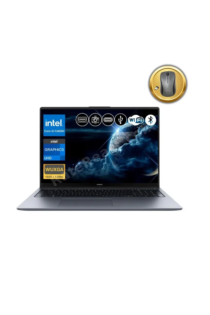MateBook D16 i5-13420H 16GB RAM 512GB SSD 16" FHD IPS FreeDOS Notebook+Mouse (MCLG-W5651 A13)