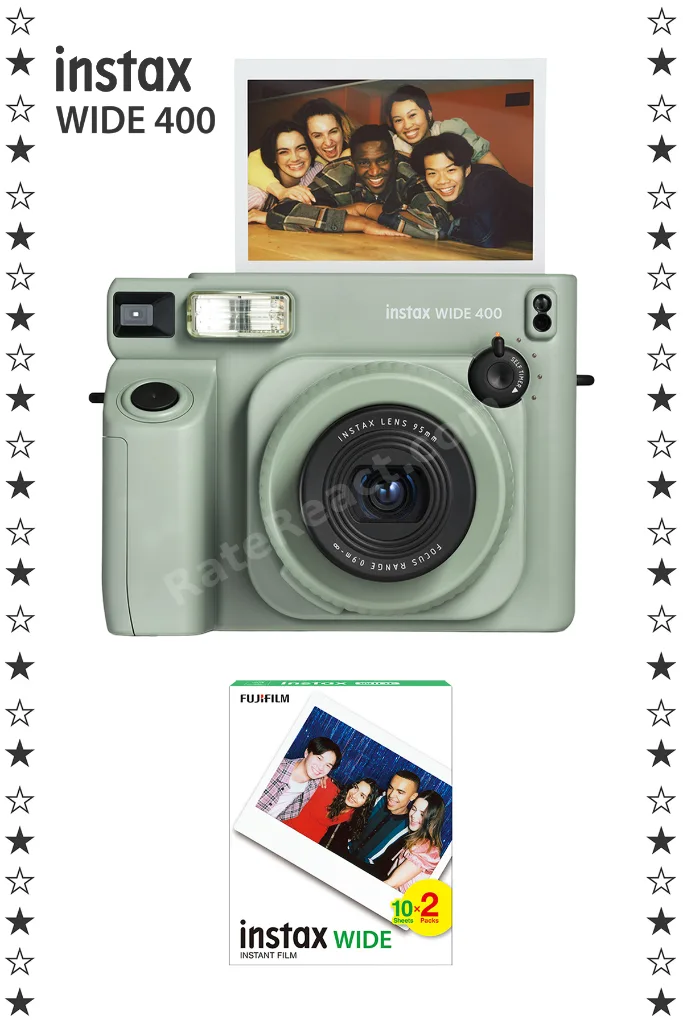 Instax Wide 400 Yeşil Fotoğraf Makinesi ve 20'li Film