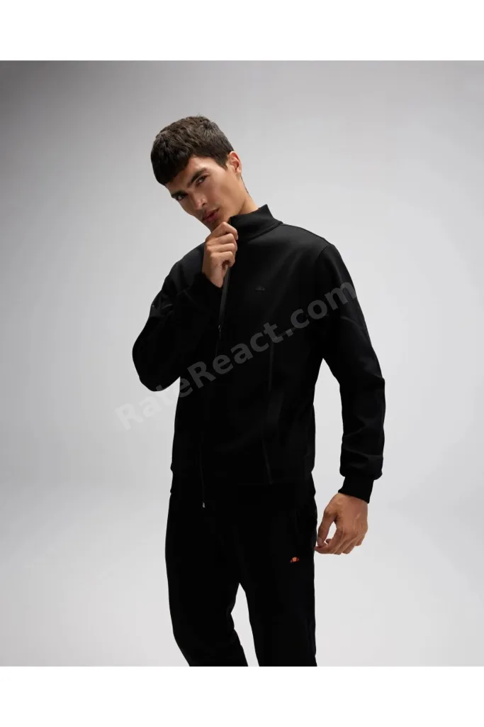 Erkek Fermuarlı Sweat EM545-BK