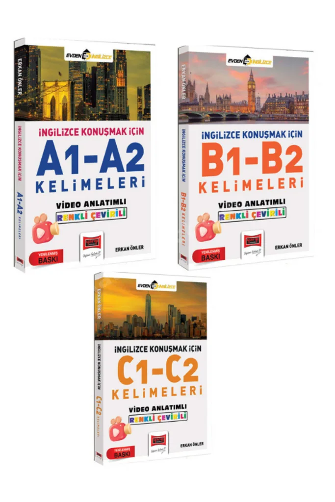 Erkan Önler İle A1-A2 & B1-B2 & C1-C2 Kelimeleri İngilizce Konuşmak İçin Video Anlatımlı Seti
