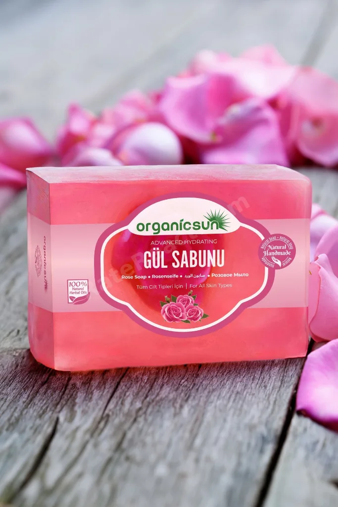 Doğal Gül Sabunu 140 Gr Tüm Cilt Tipleri İçin Onarıcı Besleyici Natural