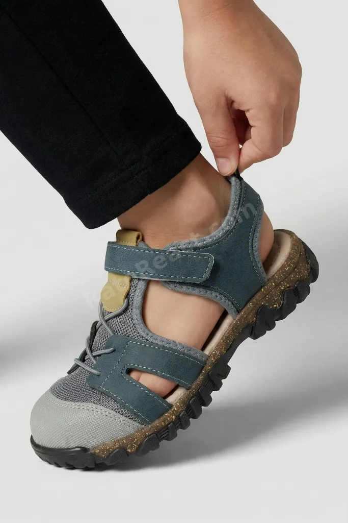 Unisex Çocuk Sandalet Önü Kapalı Sandalet Renkli Sandalet Ortopedik Sandalet Yeni Sezon Sandalet
