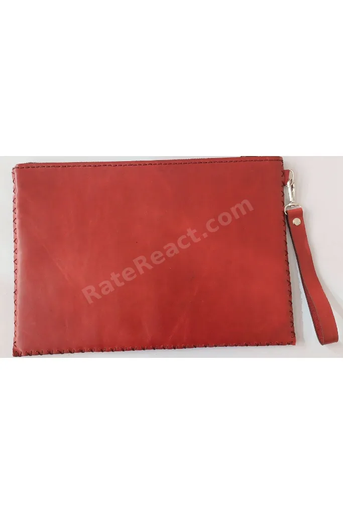 Tasarım Gerçek Deri, El Işlemesi Kırmızı-siyah Portföy&clutch Çanta